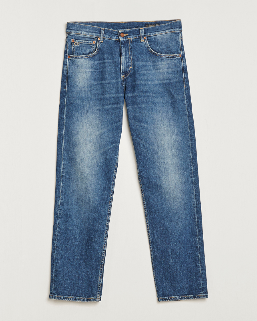 Men | Jeans | Oscar Jacobson | Johan Straight Fit Cotton Stretch Jeans Vintage Wash