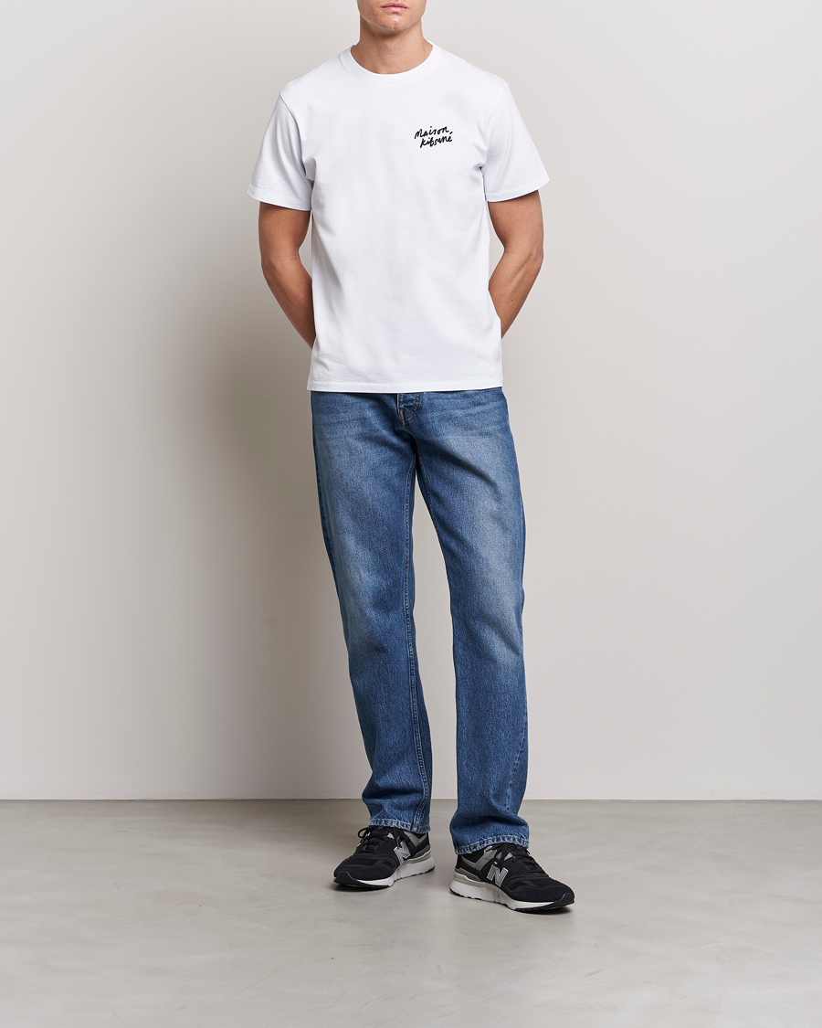Men | T-Shirts | Maison Kitsuné | Mini Handwriting T-Shirt White