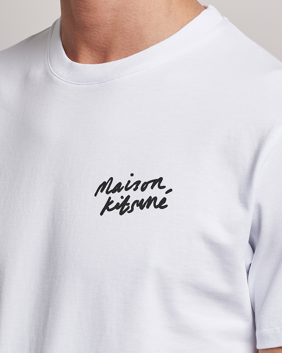 Men | T-Shirts | Maison Kitsuné | Mini Handwriting T-Shirt White
