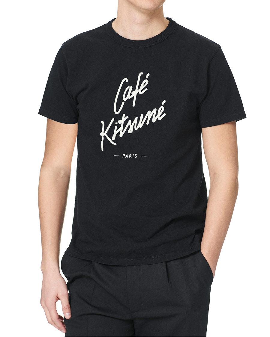 Men | T-Shirts | Café Kitsuné | Crew T-Shirt Black