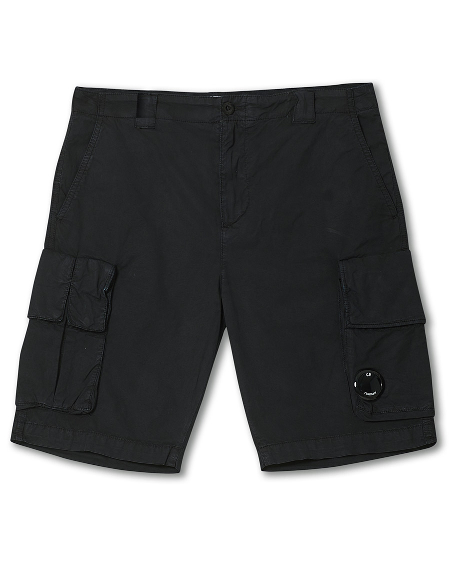 Men | Cargo Shorts | C.P. Company | Stretch Twill Cargo Shorts Black