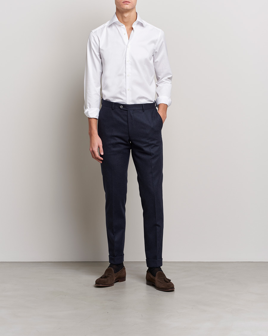 Men | Shirts | Stenströms | Slimline Cut Away Shirt White