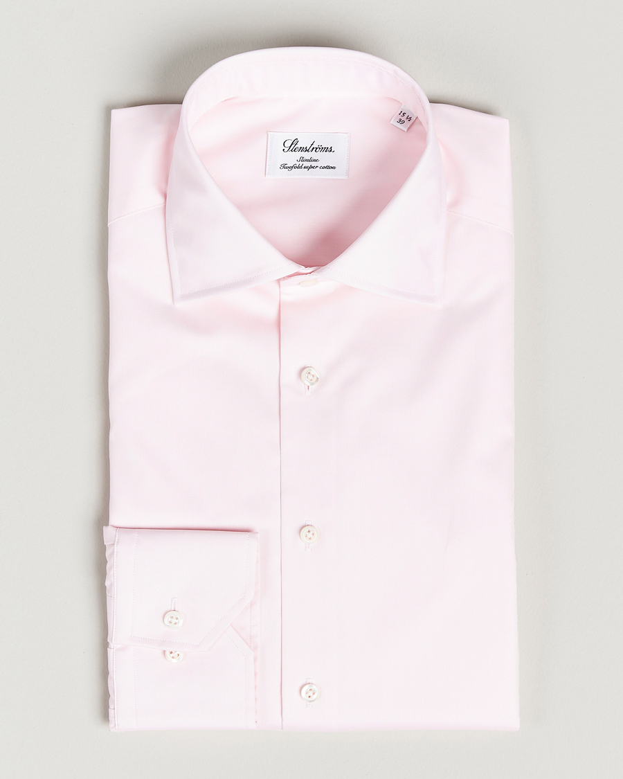 Men | Shirts | Stenströms | Slimline Cut Away Shirt Pink