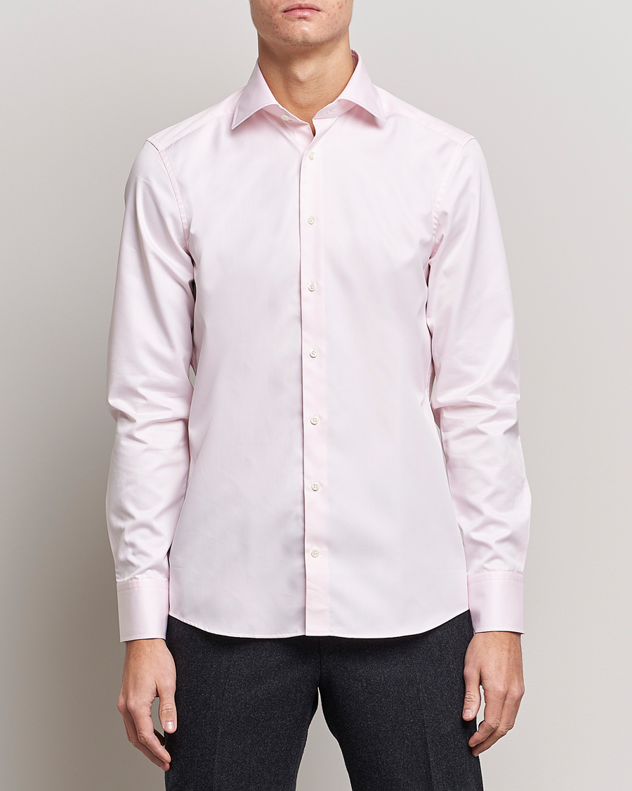 Men | Shirts | Stenströms | Slimline Cut Away Shirt Pink
