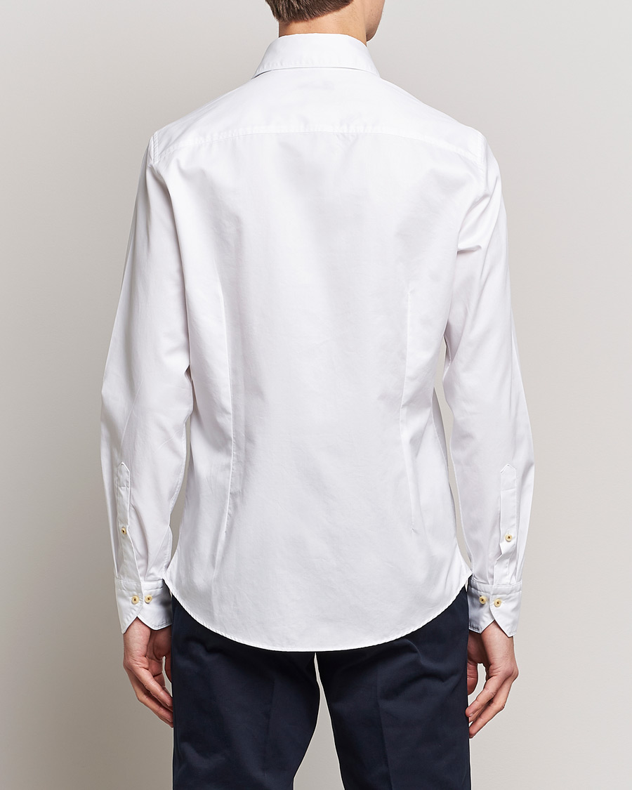 Men | Shirts | Stenströms | Slimline Washed Cotton Shirt White