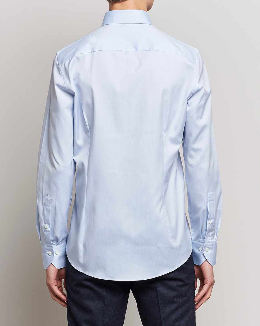 Men | Shirts | Stenströms | Slimline Pinpoint Oxford Button Down Shirt Light Blue