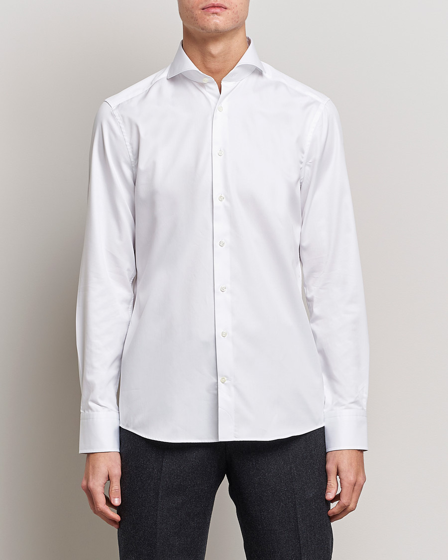 Men |  | Stenströms | Slimline Extreme Cut Away Shirt White