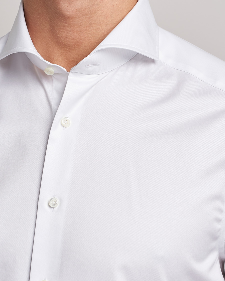 Men | Shirts | Stenströms | Slimline Extreme Cut Away Shirt White