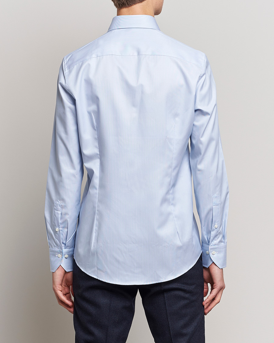 Men | Shirts | Stenströms | Slimline Micro Stripe Cut Away Shirt Blue