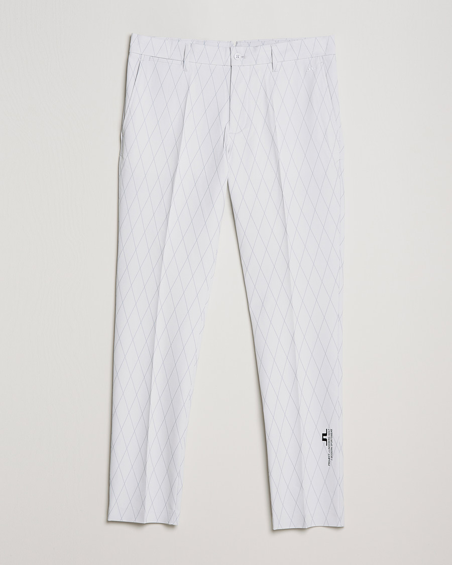 Men | Trousers | J.Lindeberg | Active Argyle Golf Pants White