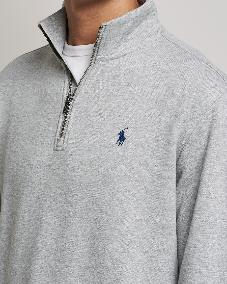 Men | Sweaters & Knitwear | Polo Ralph Lauren | Fleece Jersey Half Zip Andover Heather