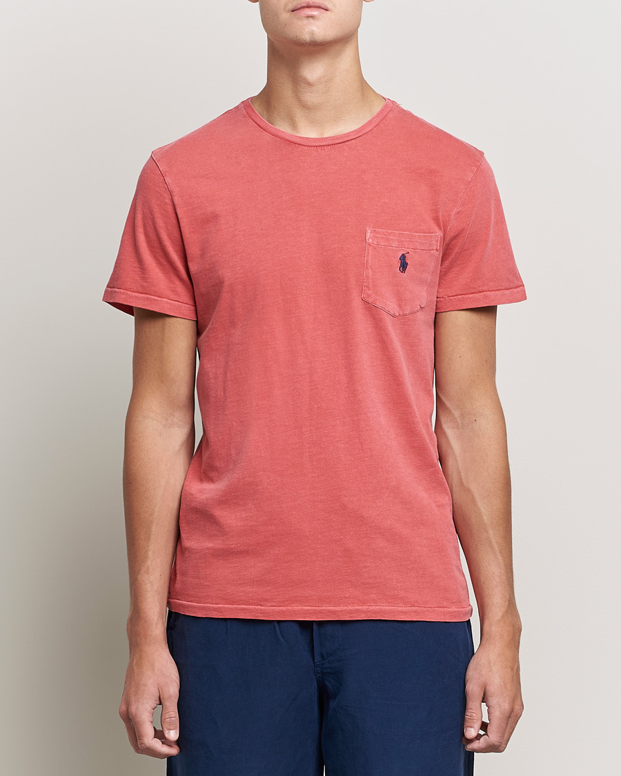 Men | T-Shirts | Polo Ralph Lauren | Washed Crew Neck Pocket Tee Starboard Red