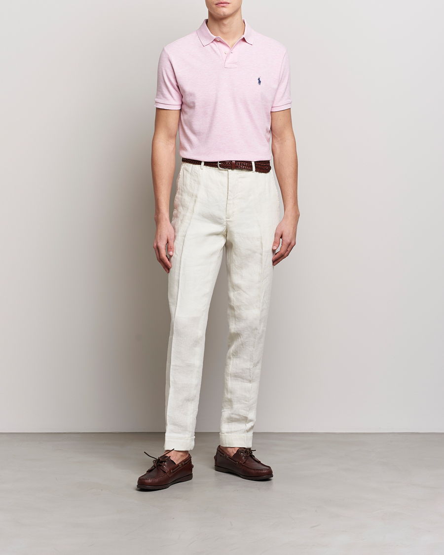 Men | Polo Shirts | Polo Ralph Lauren | Custom Slim Fit Polo Bath Pink Heather
