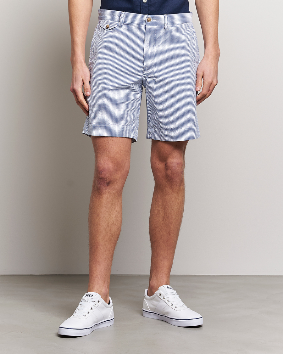 Men | Chino Shorts | Polo Ralph Lauren | Bedford Seersucker Shorts Blue/White