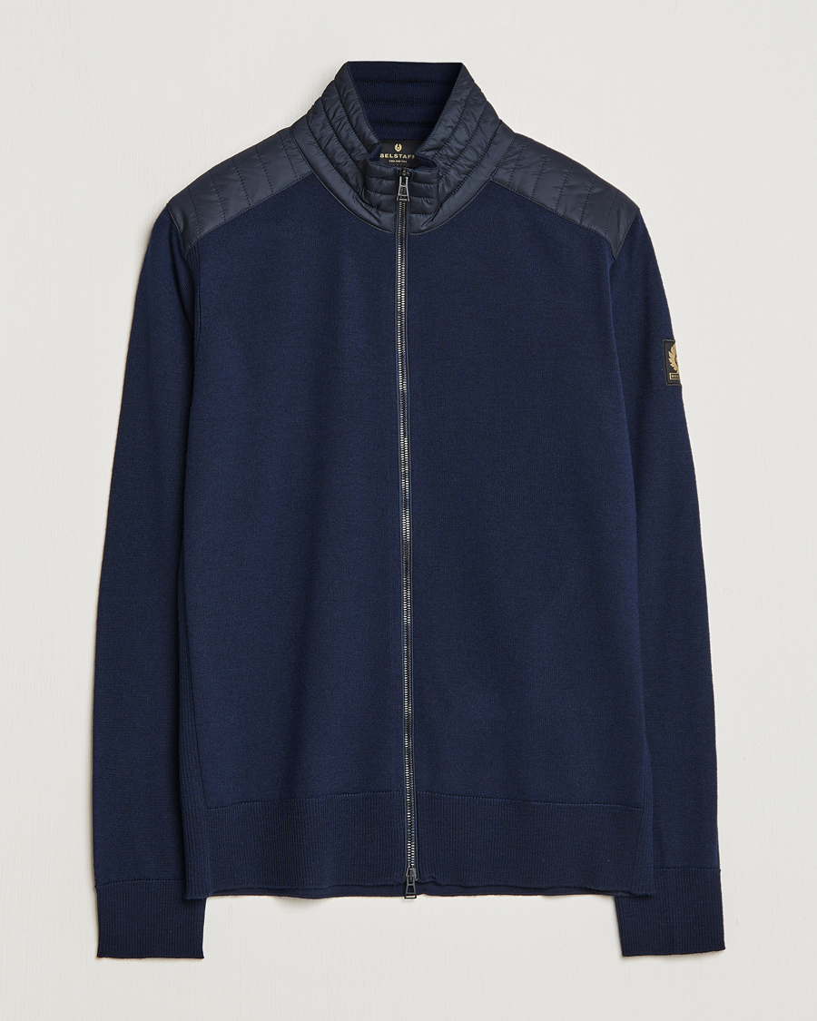 Men | Sweaters & Knitwear | Belstaff | Kelby Zip Cardigan Navy