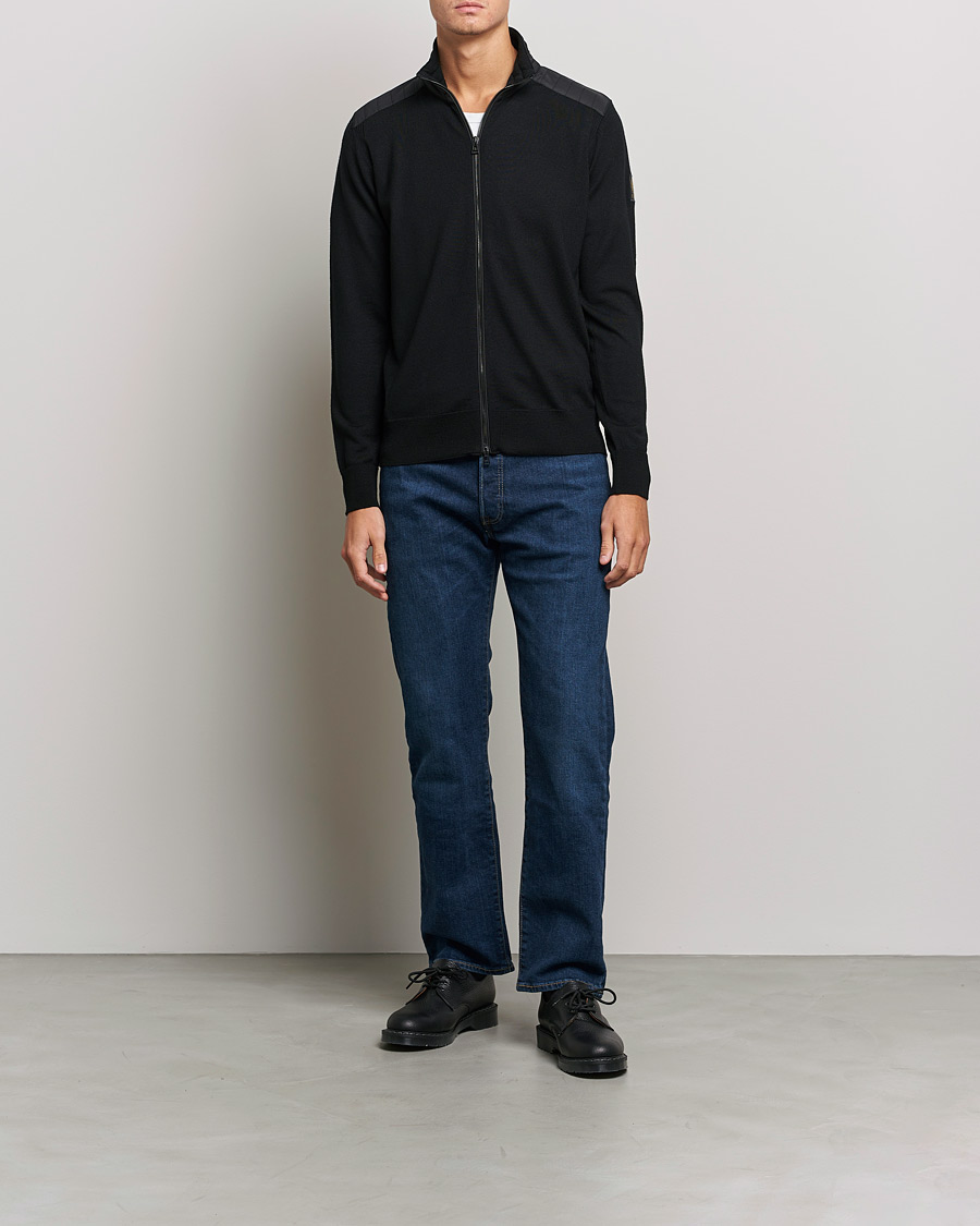 Men | Sweaters & Knitwear | Belstaff | Kelby Zip Cardigan Black