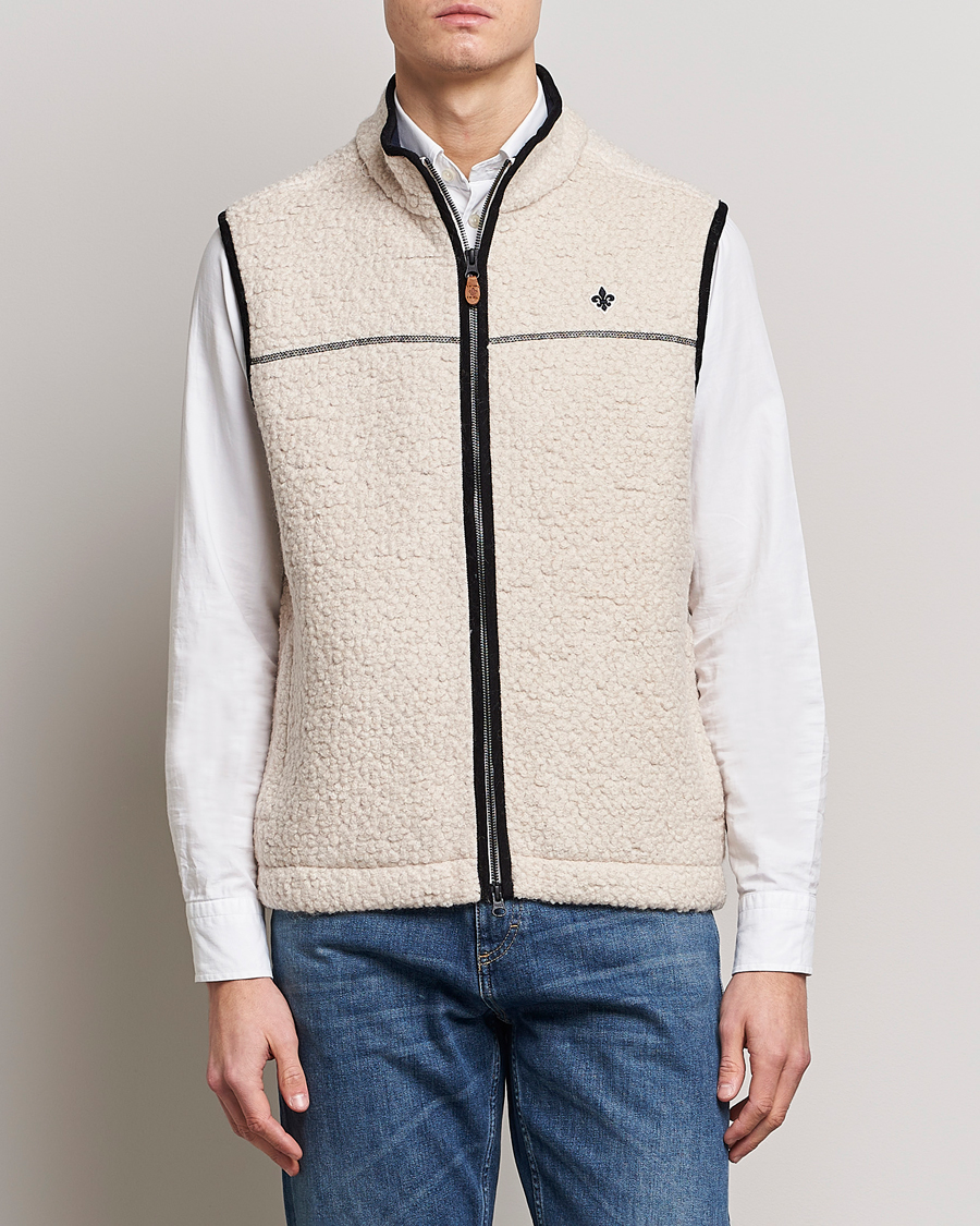 Men | Gilets | Morris | Whitfield Pile Vest White