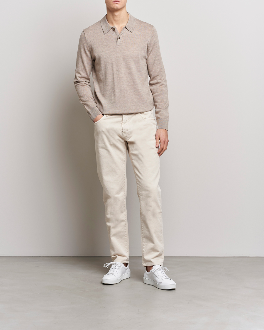 Men | Sweaters & Knitwear | Morris | Merino Polo Knit Khaki