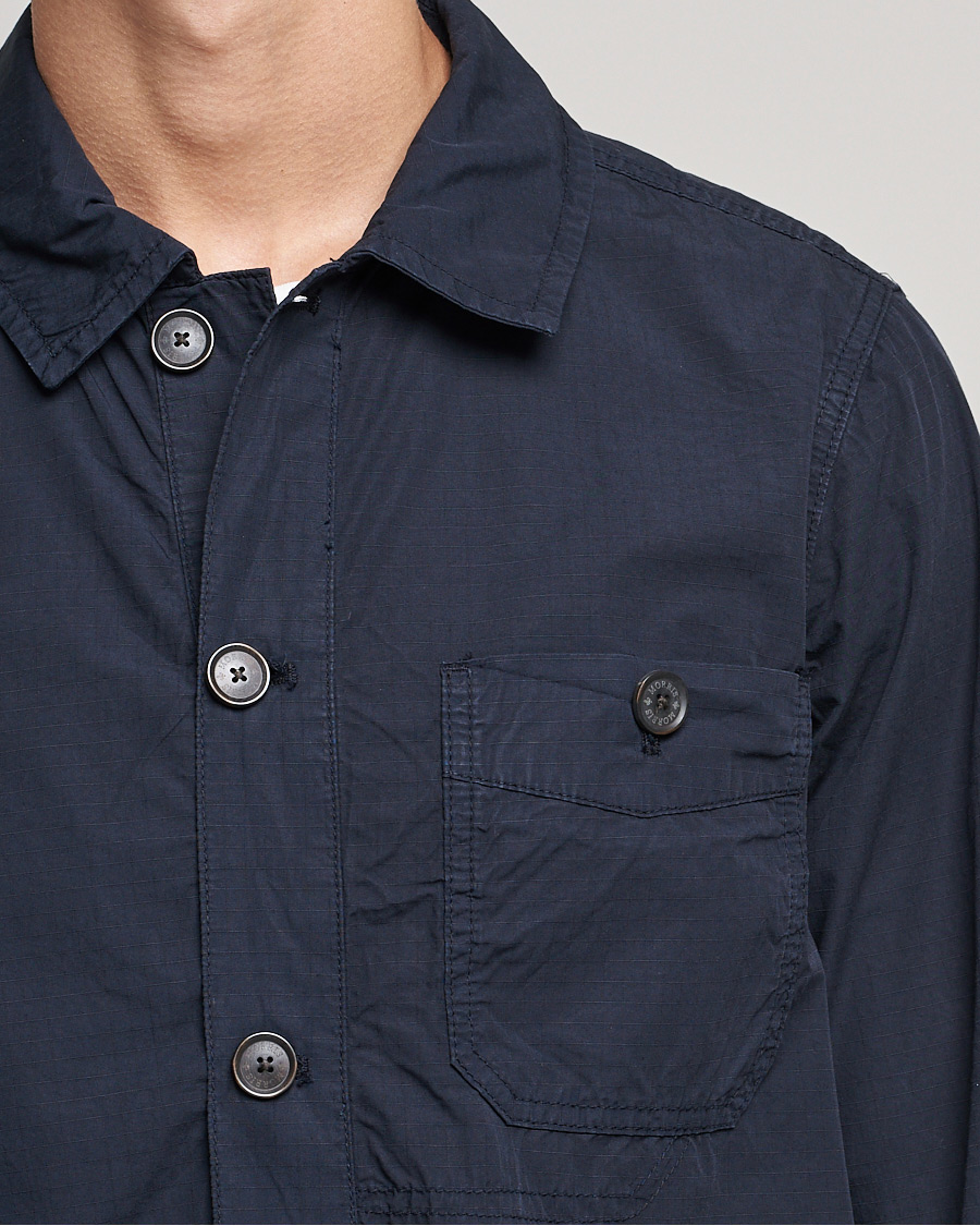 Men | Shirts | Morris | Morley Ripstop Shirt Jacket Old Blue