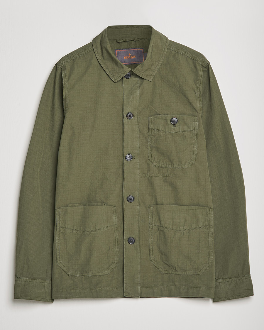 Morris Morley Ripstop Shirt Jacket Olive at CareOfCarl.com