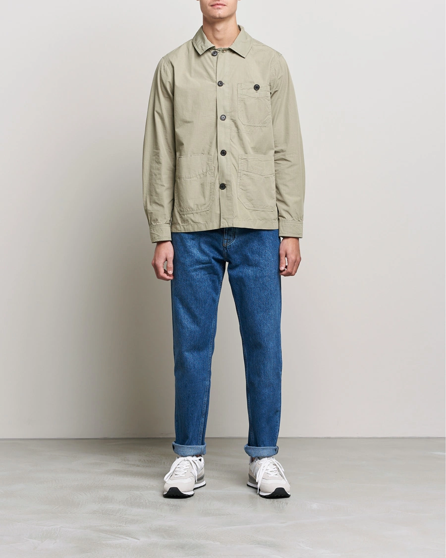 Men | Shirts | Morris | Morley Ripstop Shirt Jacket Light Green