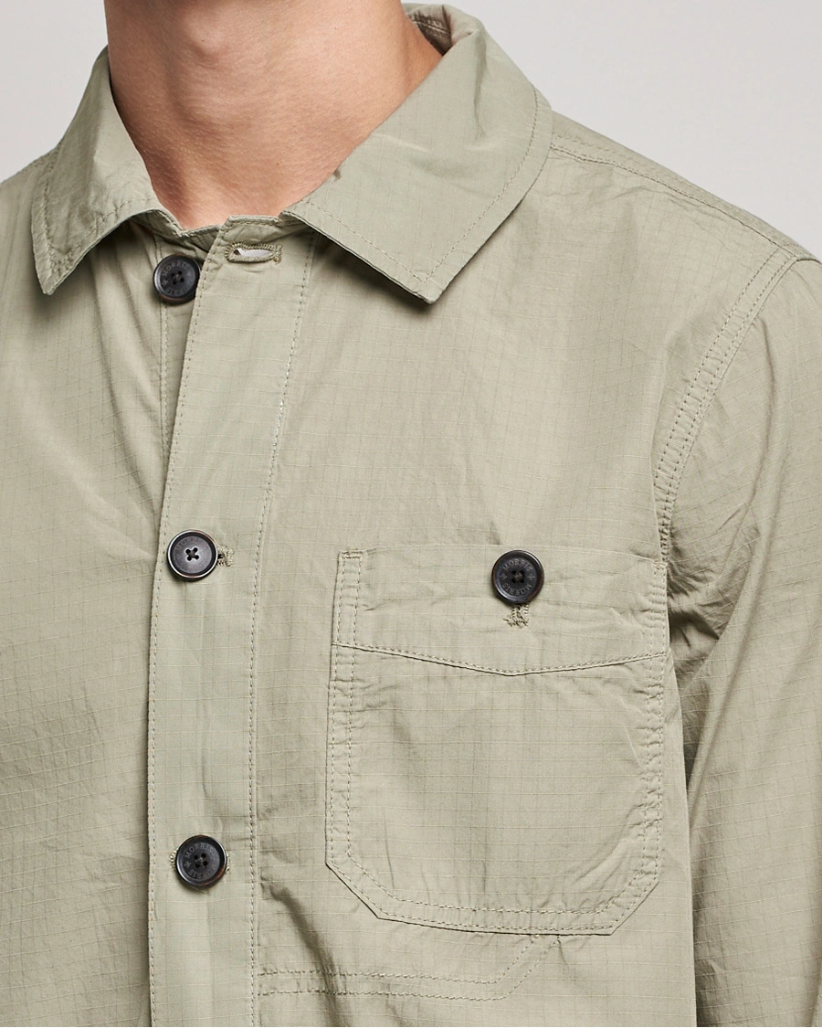 Men | Shirts | Morris | Morley Ripstop Shirt Jacket Light Green