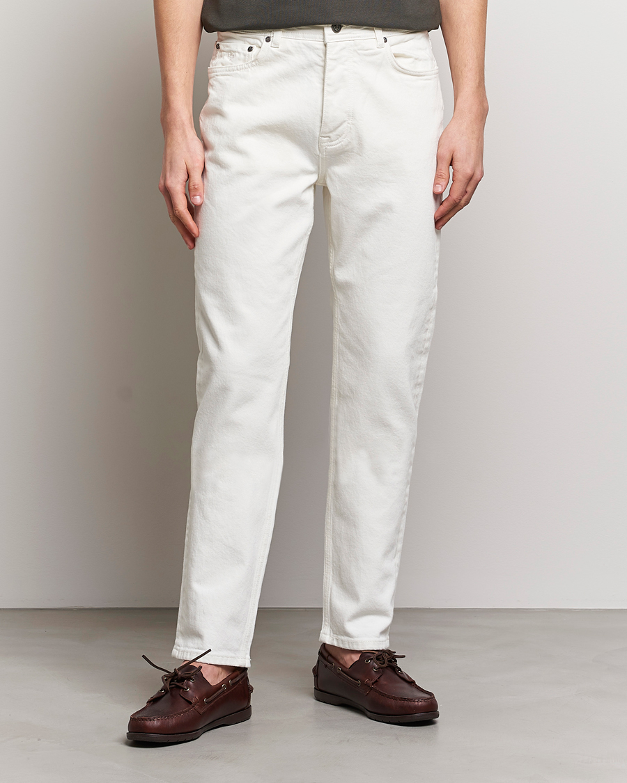 Men | White jeans | Morris | Jermyn Cotton Jeans Off White