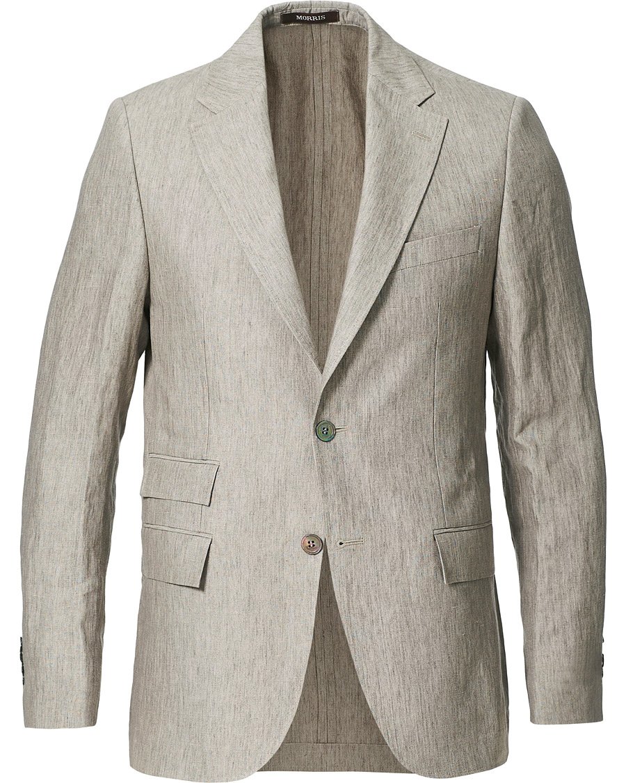 Men |  | Morris Heritage | Keith Linen Suit Blazer Khaki