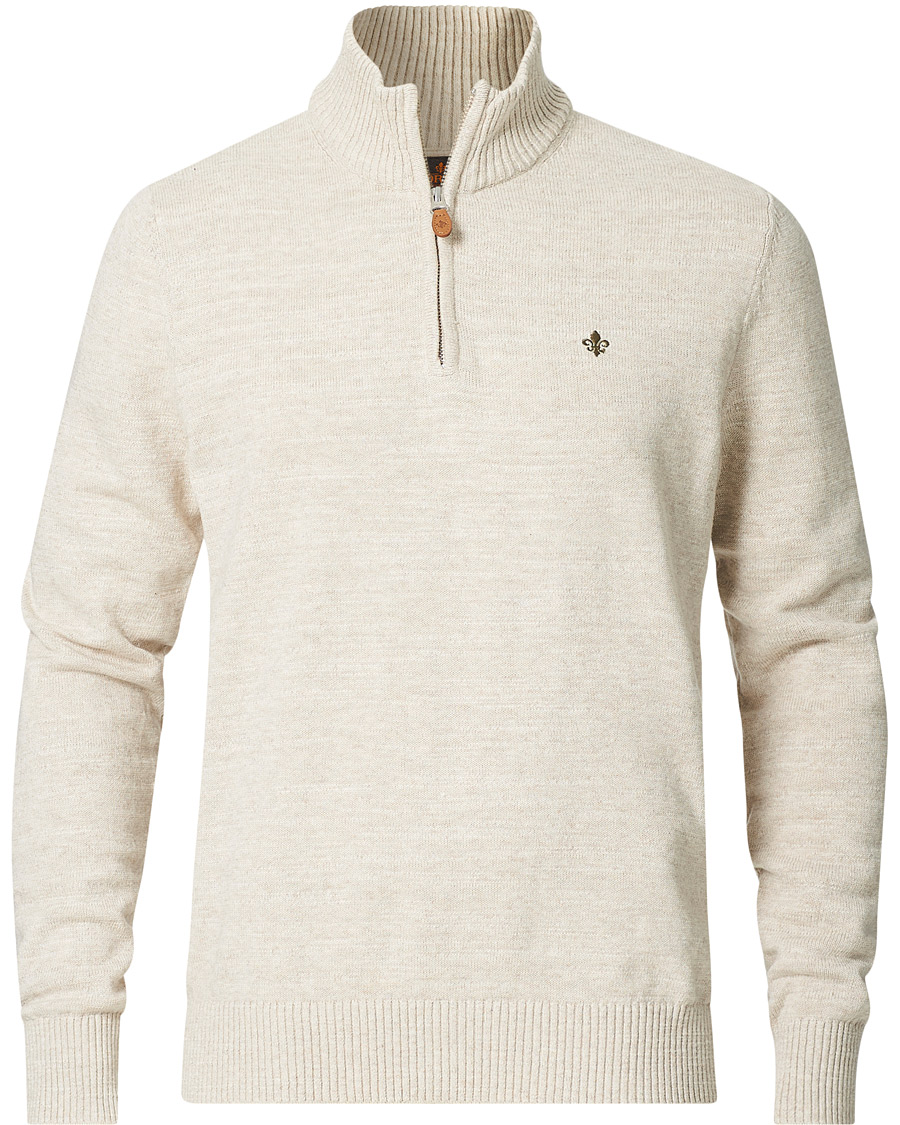Men | Sweaters & Knitwear | Morris | Randall Cotton Half Zip Ecru