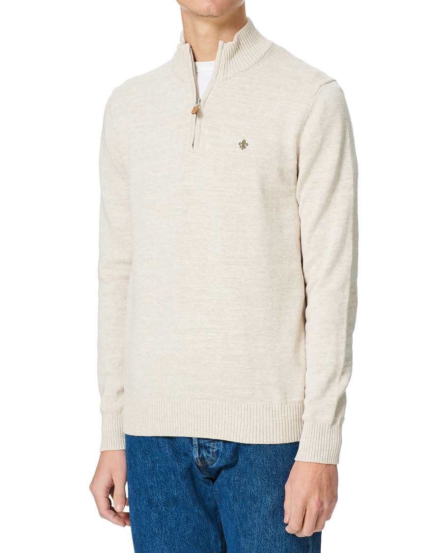 Men | Sweaters & Knitwear | Morris | Randall Cotton Half Zip Ecru