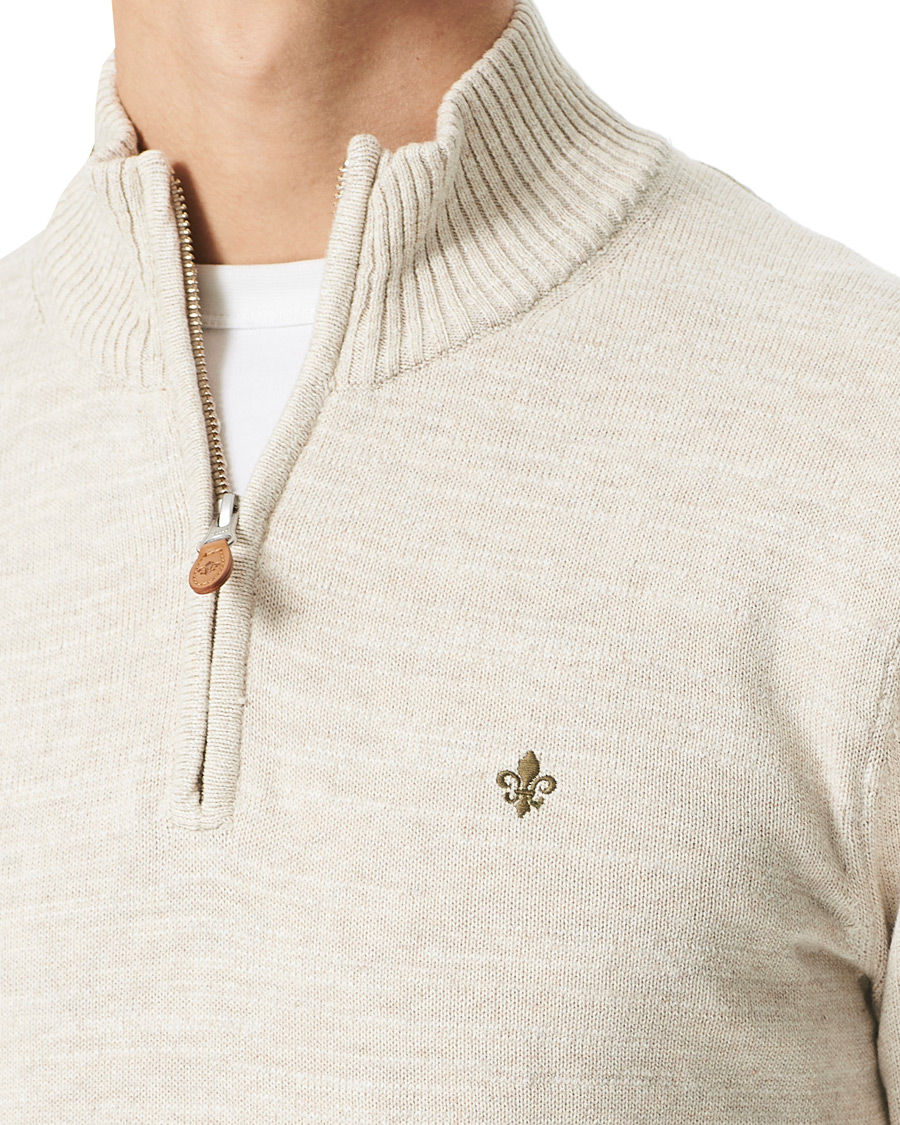Men | Sweaters & Knitwear | Morris | Randall Cotton Half Zip Ecru