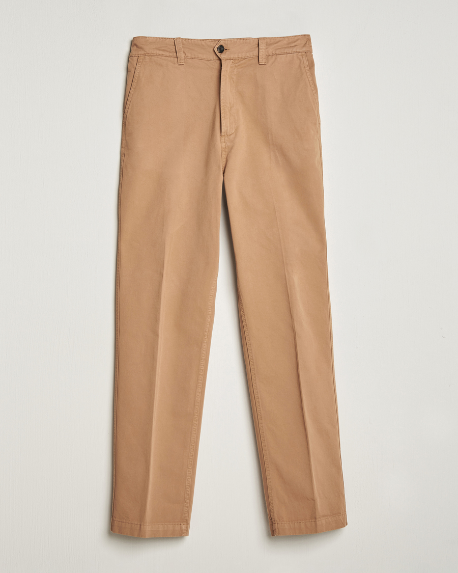 Men | Preppy Authentic | Drake's | Flat Front Cotton Chino Brown