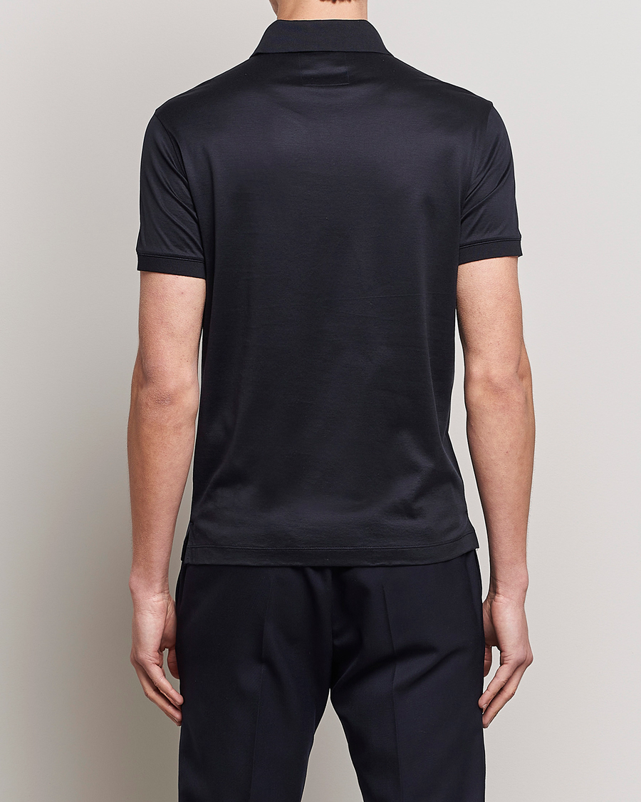 Men | Polo Shirts | Emporio Armani | Cotton Tencel Polo Navy