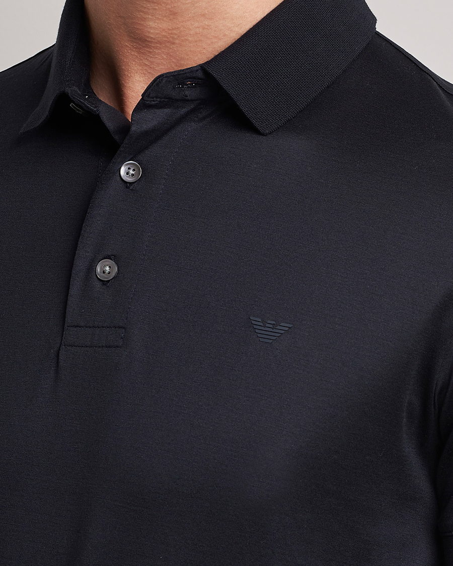 Men | Polo Shirts | Emporio Armani | Cotton Tencel Polo Navy