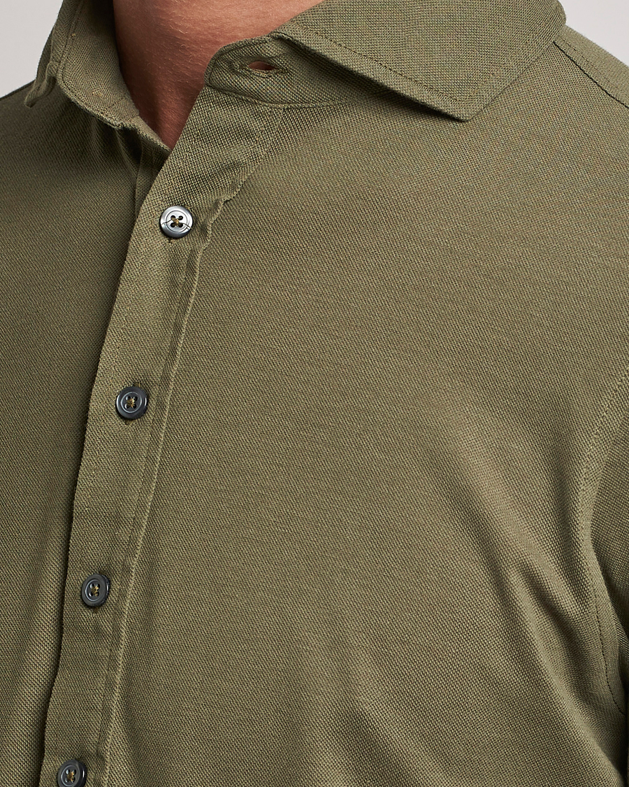 Men | Shirts | Gran Sasso | Popover Shirt Olive