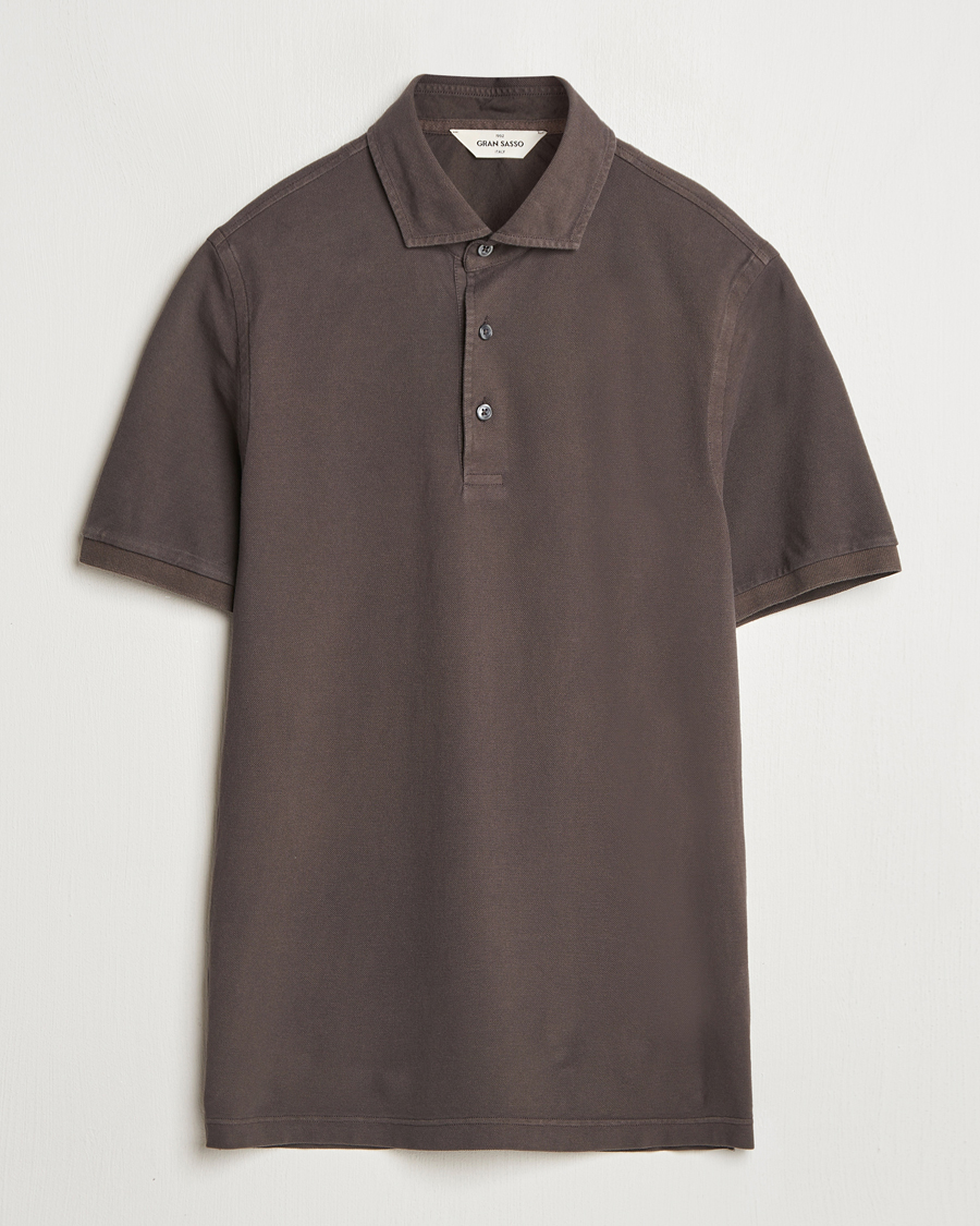 Men | Polo Shirts | Gran Sasso | Washed Polo Brown