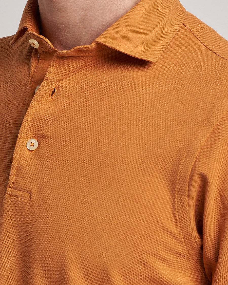 Men | Polo Shirts | Gran Sasso | Washed Polo Orange