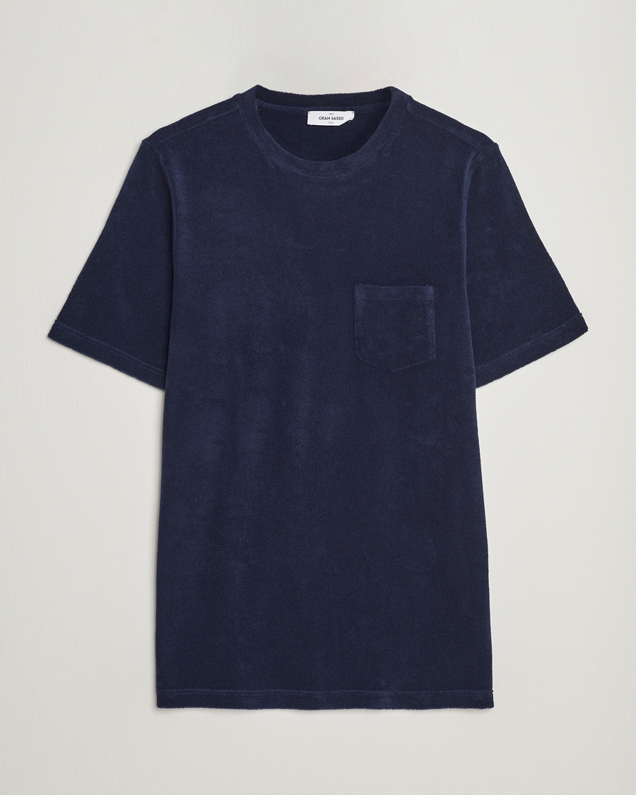 Men | T-Shirts | Gran Sasso | Cotton Terry Tee Navy