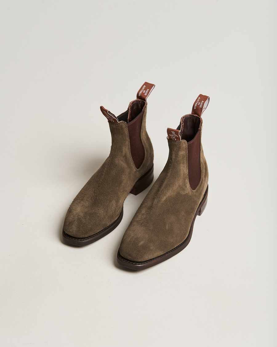 Men | Handmade Shoes | R.M.Williams | Blaxland G Boot Universe  Khaki Suede