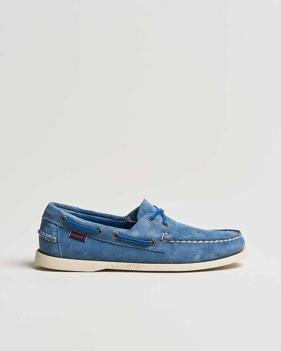 Men | Sebago Docksides Suede Boat Shoe Indigo | Sebago | Docksides Suede Boat Shoe Indigo