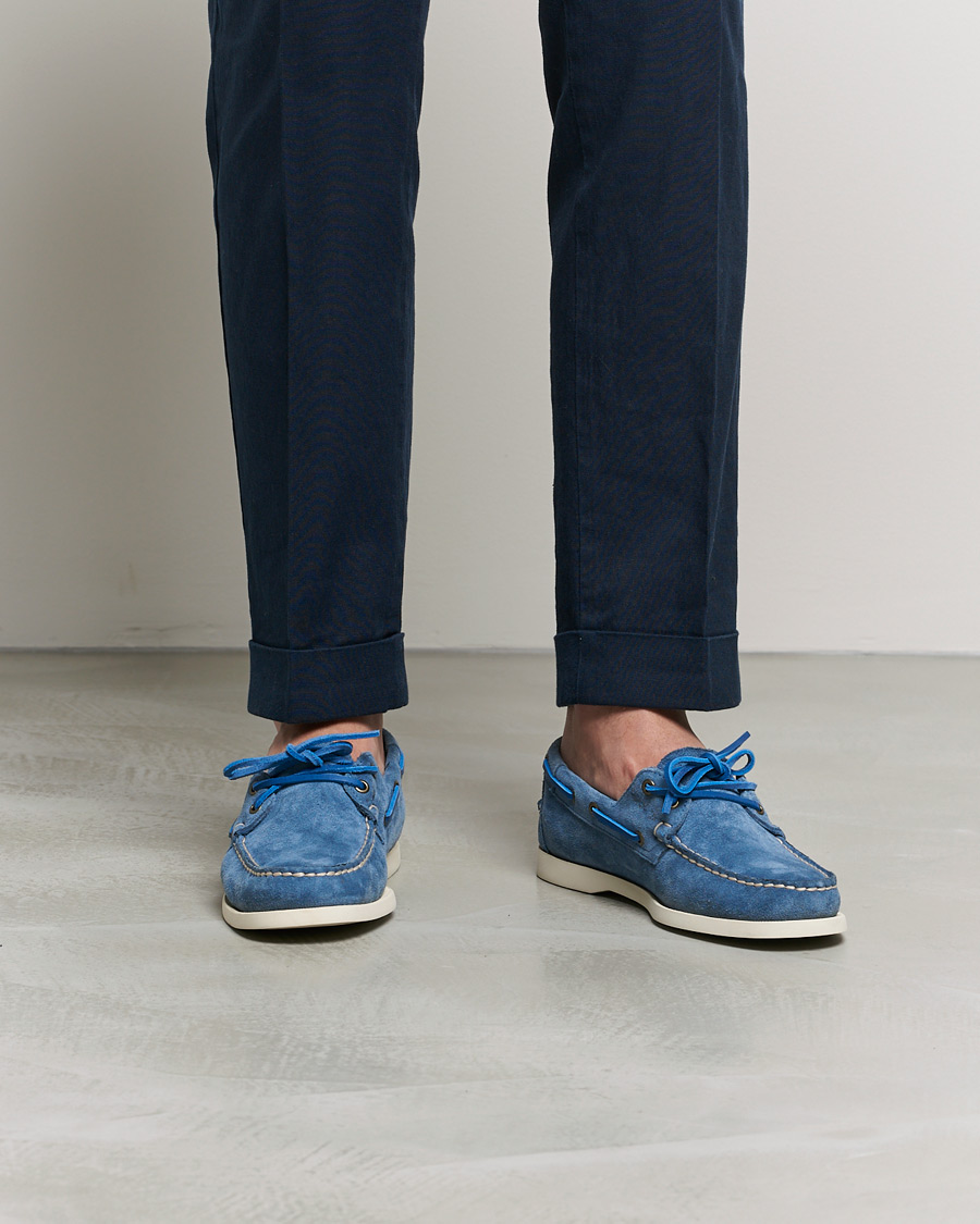 Men | Sebago Docksides Suede Boat Shoe Indigo | Sebago | Docksides Suede Boat Shoe Indigo