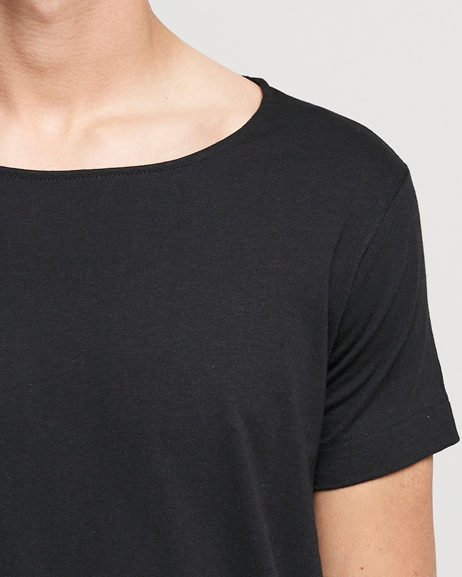 Men | T-Shirts | Merz b. Schwanen | 1920s Loopwheeled T-Shirt Black