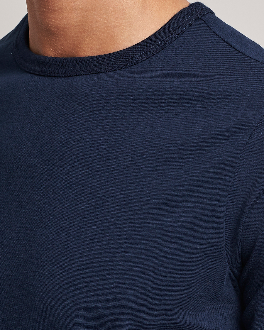 Men | T-Shirts | Merz b. Schwanen | 1950s Classic Loopwheeled T-shirt Ink Blue
