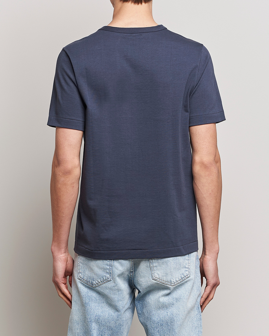 Men | T-Shirts | Merz b. Schwanen | Relaxed Loopwheeled Sturdy Tee Navy