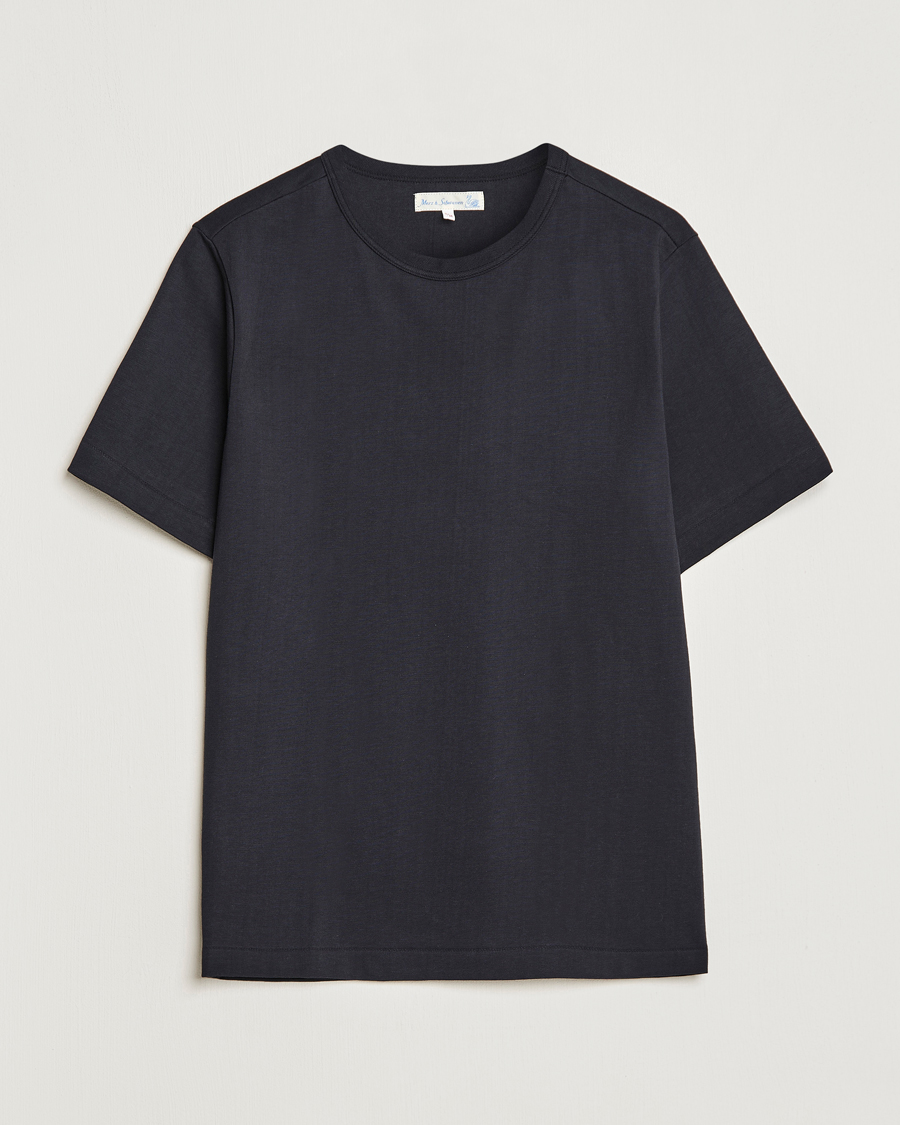 Men | T-Shirts | Merz b. Schwanen | Relaxed Fit Loopwheeled T-Shirt Charcoal
