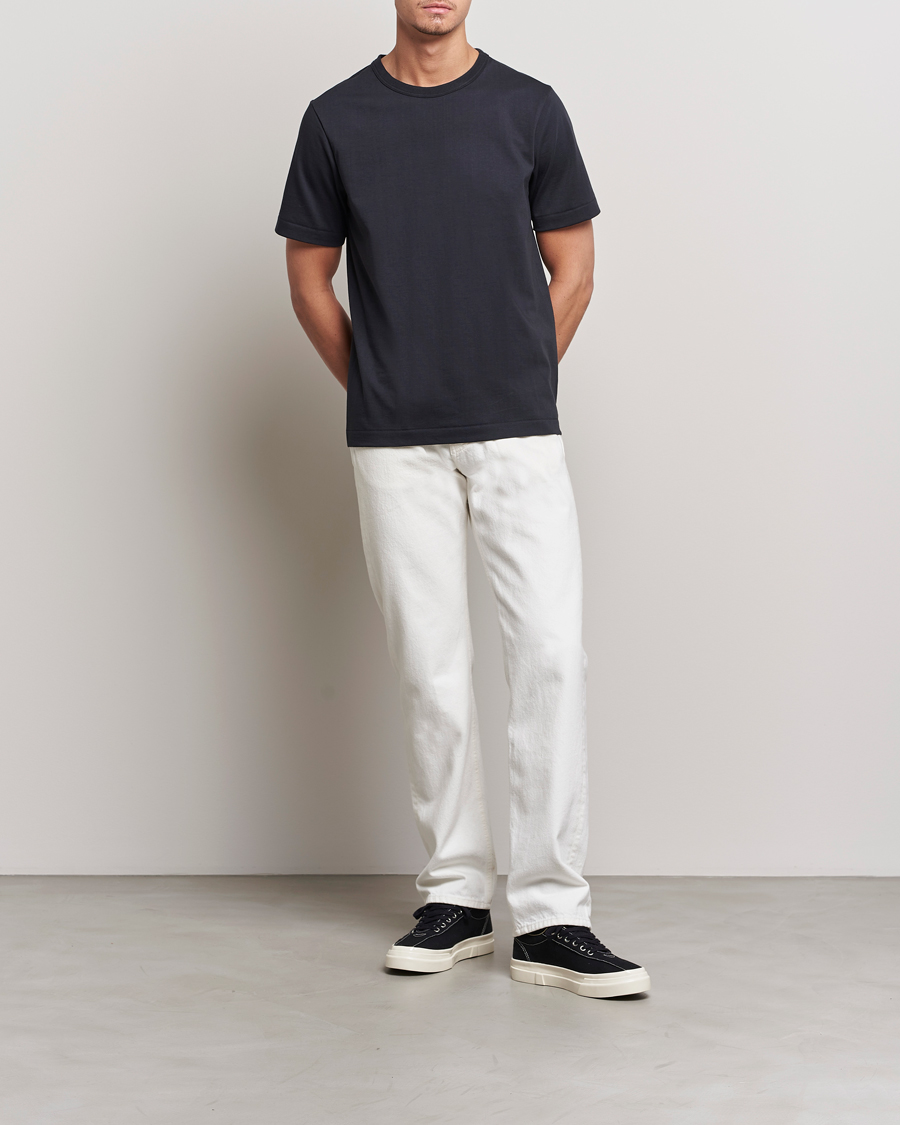 Men | T-Shirts | Merz b. Schwanen | Relaxed Fit Loopwheeled T-Shirt Charcoal