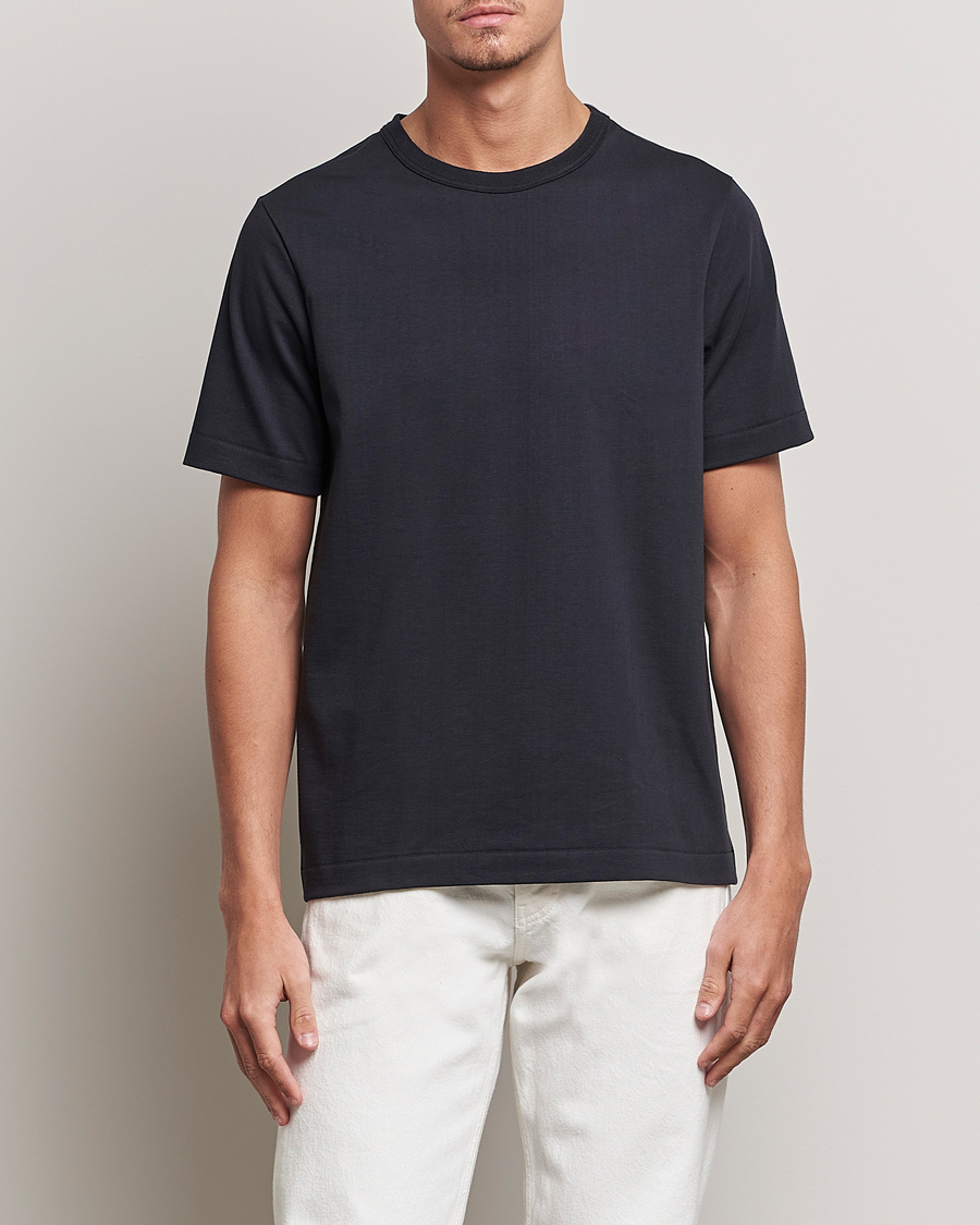 Men | T-Shirts | Merz b. Schwanen | Relaxed Fit Loopwheeled T-Shirt Charcoal