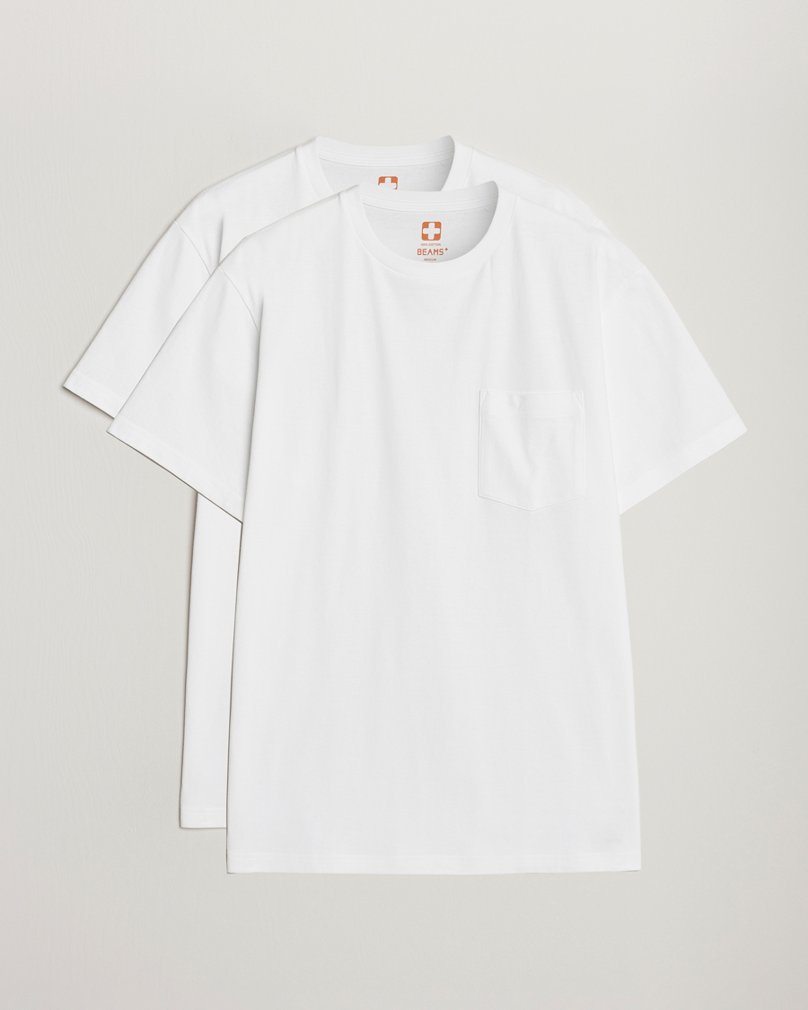 Men | T-Shirts | BEAMS PLUS | 2-Pack Pocket T-Shirt White