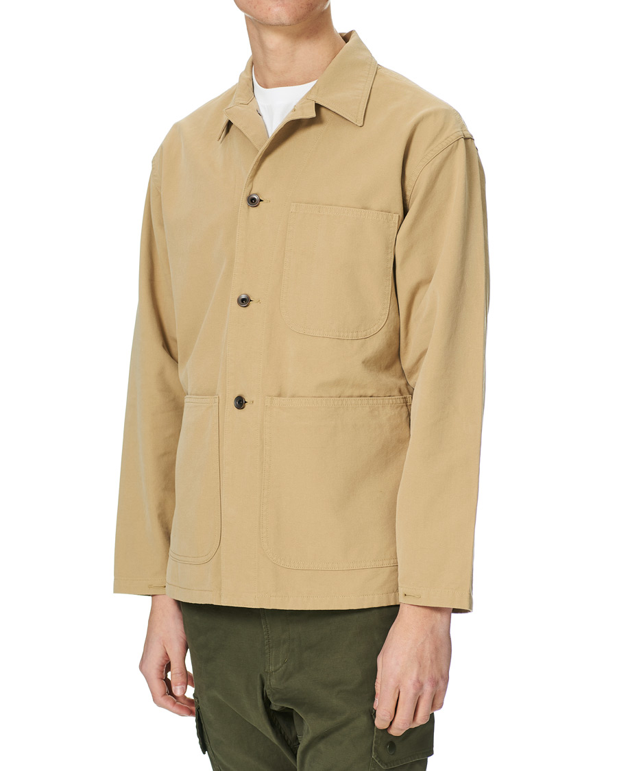 BEAMS PLUS MIL Chore Jacket Beige at CareOfCarl.com
