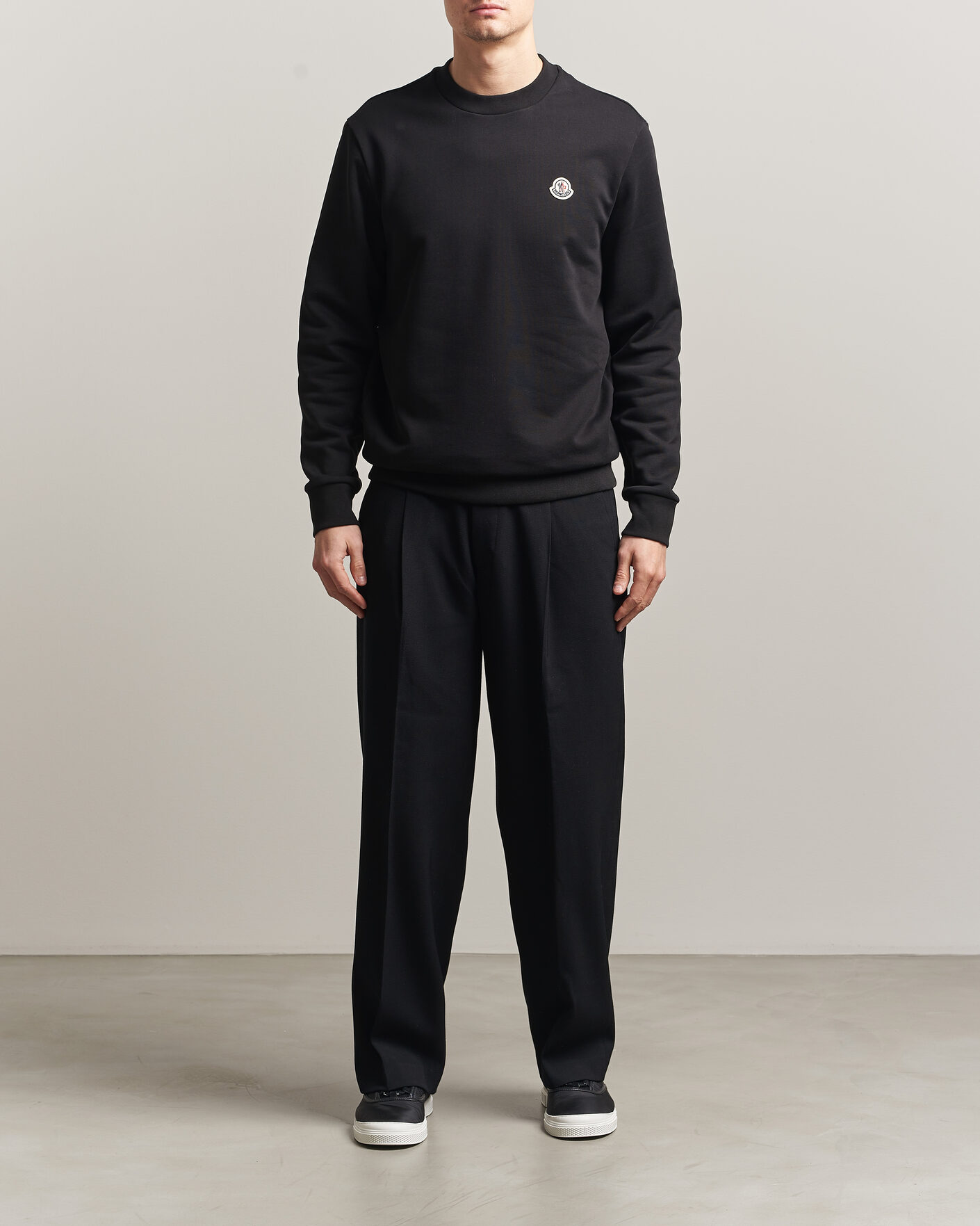 Men | Sweaters & Knitwear | Moncler | Logo Sweatshirt Black